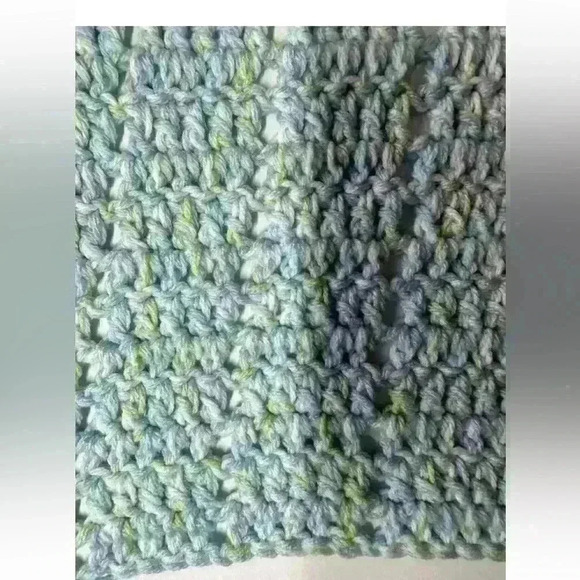 Homemade Baby Blanket Blue -2 Piece 28 1/2” X 30” And 26” X 28 1/2” - Picture 2 of 2